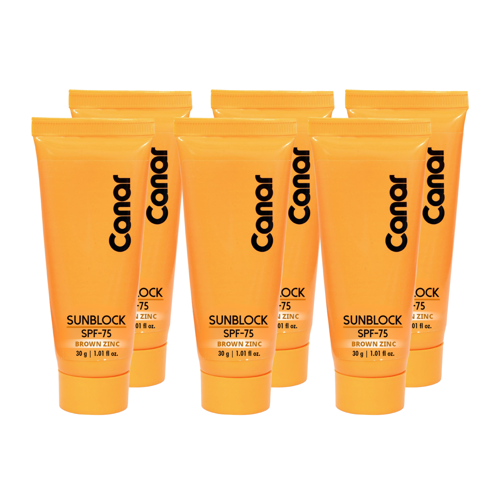 Brown Zinc Sunblock 30 ML (6 Pack)